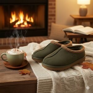 UGG Olive Green Tasman II Cozy Slippers
